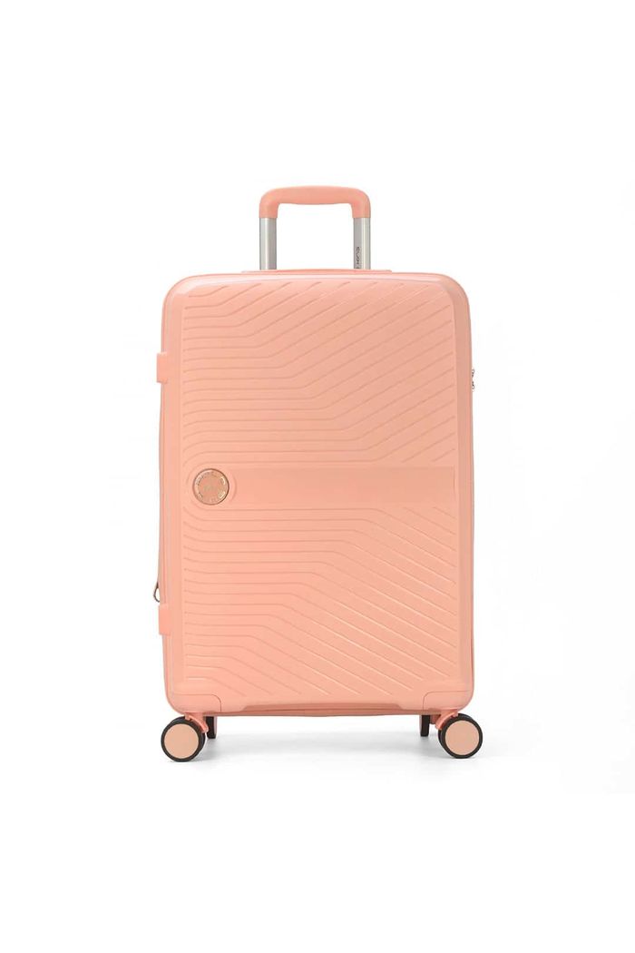 Mala De Viagem Grande 32kg em Polipropileno Granada Salmão com Expansor