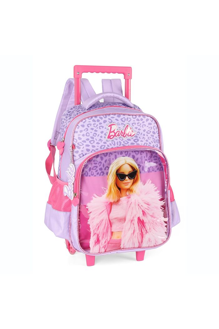 Mochila com Rodinhas Escolar Infantil Barbie Pink