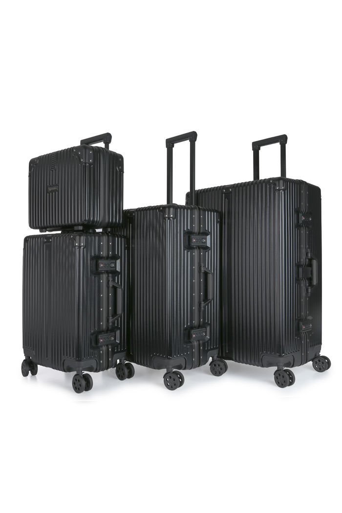 Kit de Viagem com 4 Peças Policarbonato ABS Noruega Maloa Preto