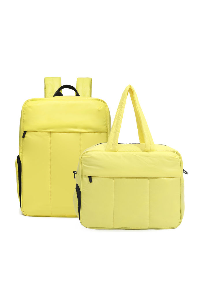 Kit Mochila e Bolsa Confort Bag Multifuncional Maloa Amarelo