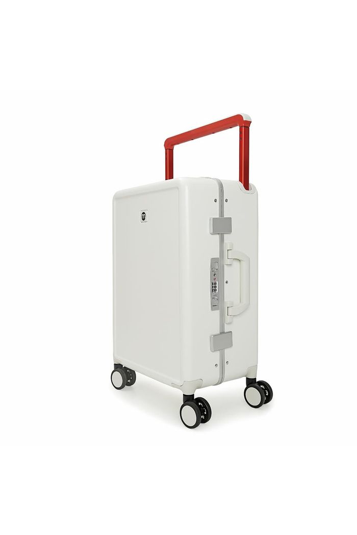 Mala de Viagem Média 23 kg em Policarbonato Dinamarca Maloa Branca