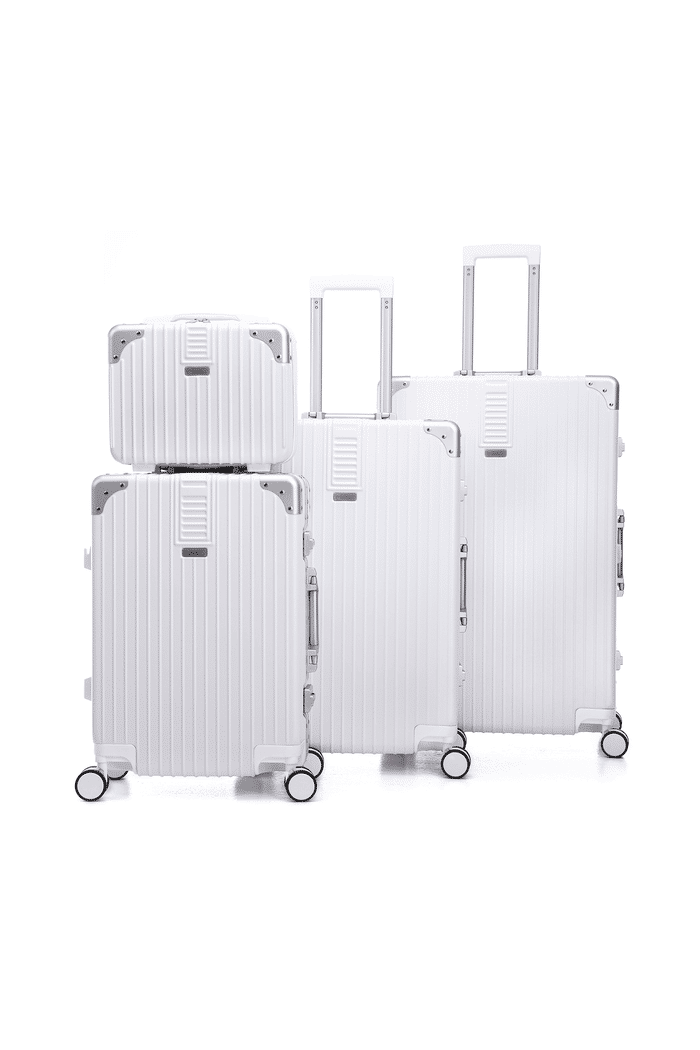 Kit de Viagem com 3 Peças e Frasqueira ABS Policarbonato Toronto Maloa Branco