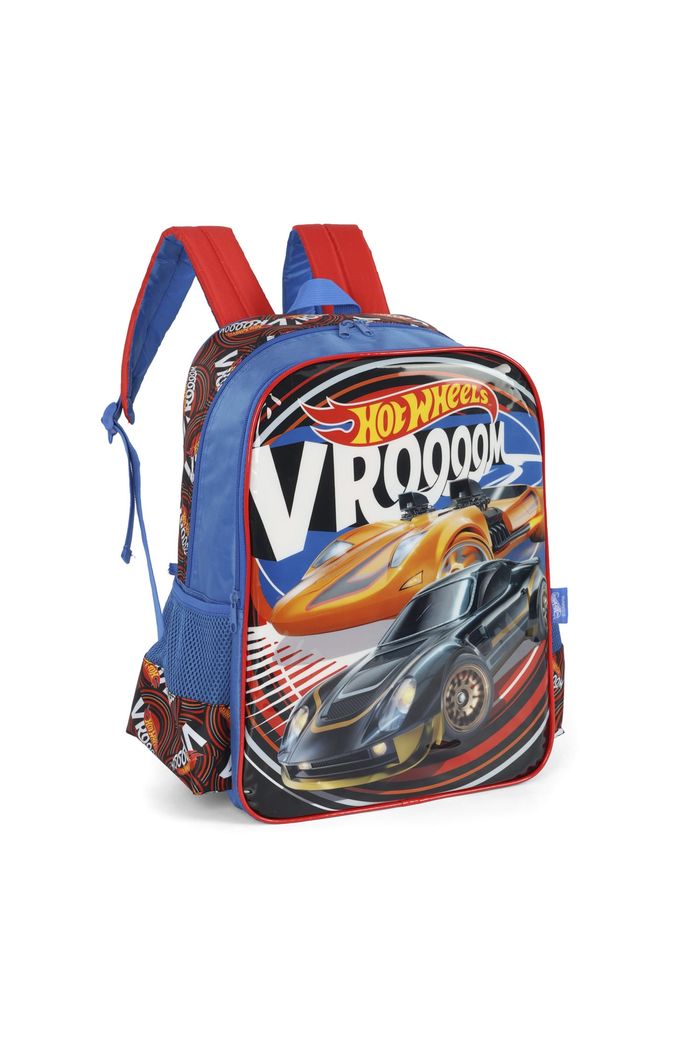 Mochila Escolar Infantil de Ombro Hot Whells Vermelho