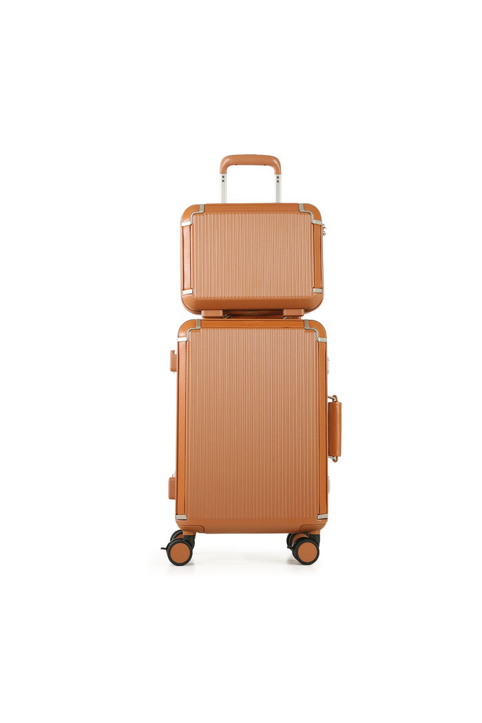 Conjunto de Mala Pequena de Bordo 10kg em Policarbonato Vienna Maloa Marrom