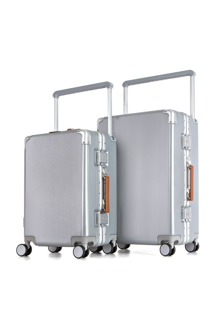 Kit de Malas de Viagem 10kg e Media 23kg em Policarbonato Tóquio Maloa Prata