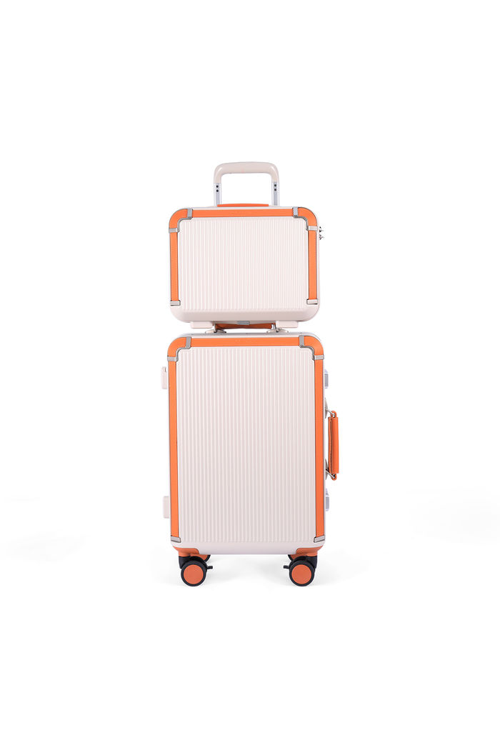 Conjunto de Mala Pequena de Bordo 10kg em Policarbonato Vienna Maloa Bege