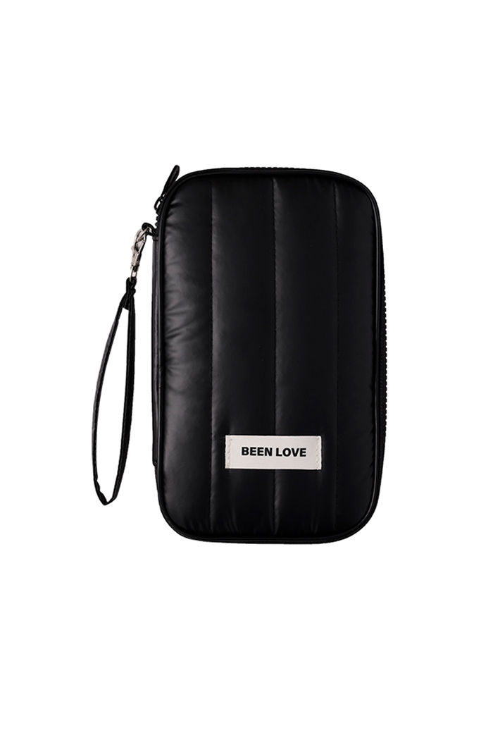 Porta Passaporte e Documentos Multifuncional Puffer Maloa Preto