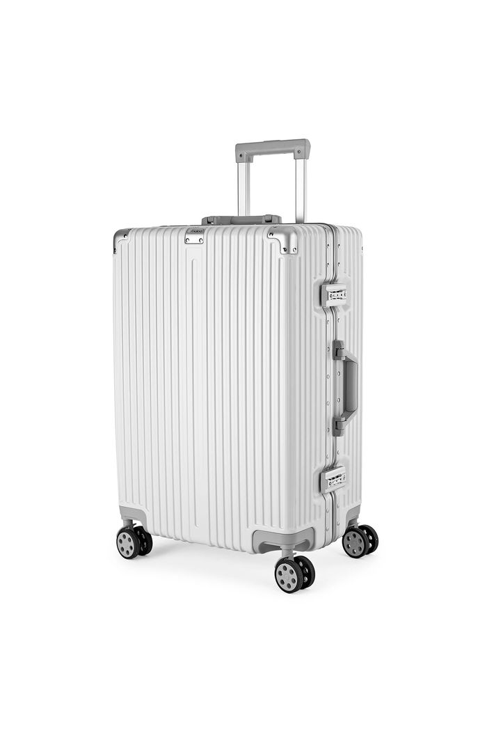 Mala de Viagem Média 23kg Policarbonato ABS Noruega Maloa Branco