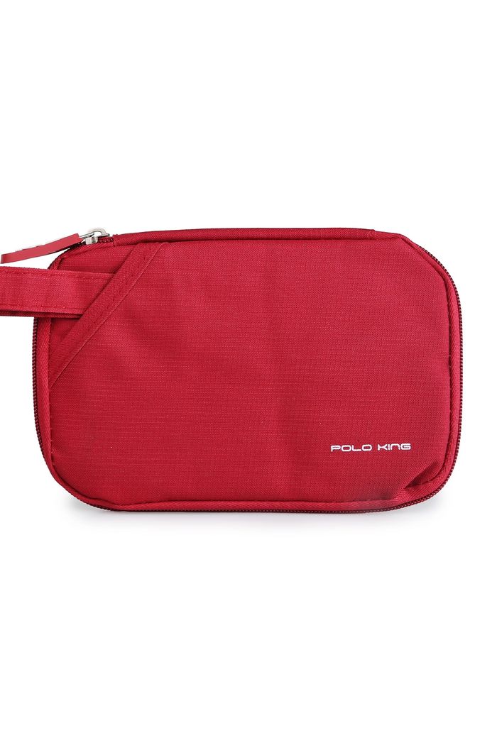 Porta Passaporte e Documentos em Poliéster Vermelho