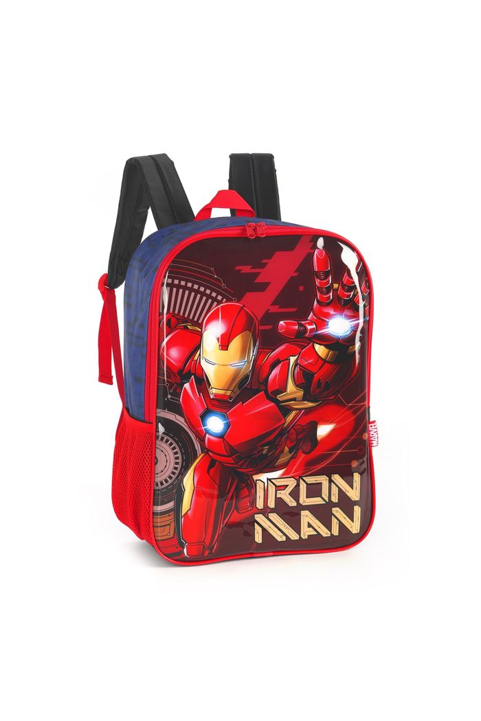 Mochila Escolar Infantil de Ombro Homem de Ferro Vermelho