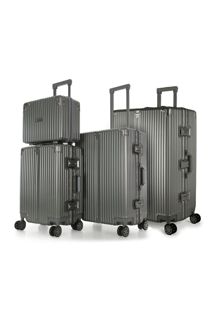 Kit de Viagem com 4 Peças Policarbonato ABS Noruega Maloa Chumbo