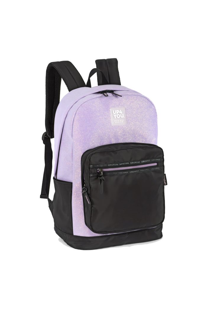 Mochila Escolar Juvenil Feminina Glitter Lilás