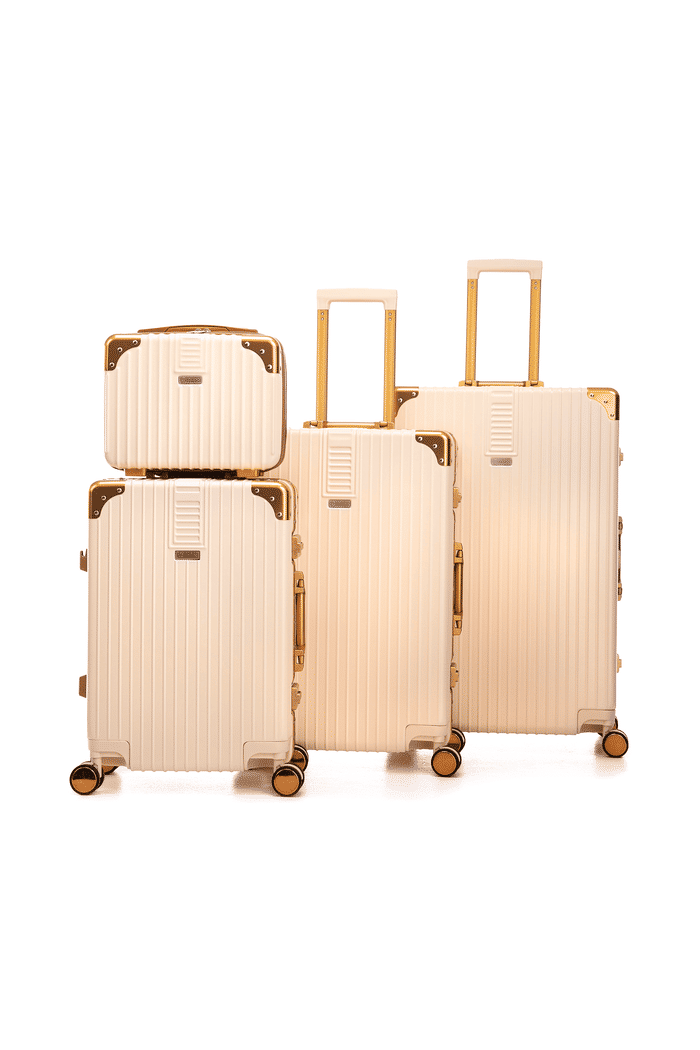 Kit de Viagem com 3 Peças e Frasqueira ABS Policarbonato Toronto Maloa Bege