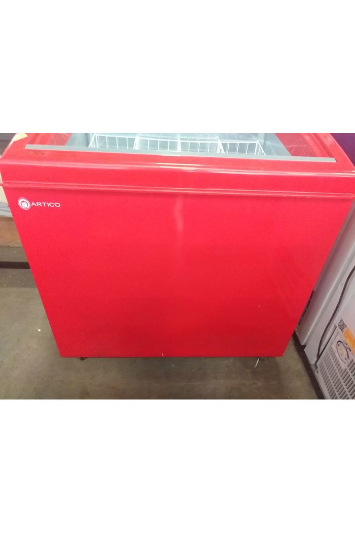FREEZER HORIZONTAL EXPOSITOR VITRINE FH300B 220V VERMELHO - SLIM 2 C/ CESTO