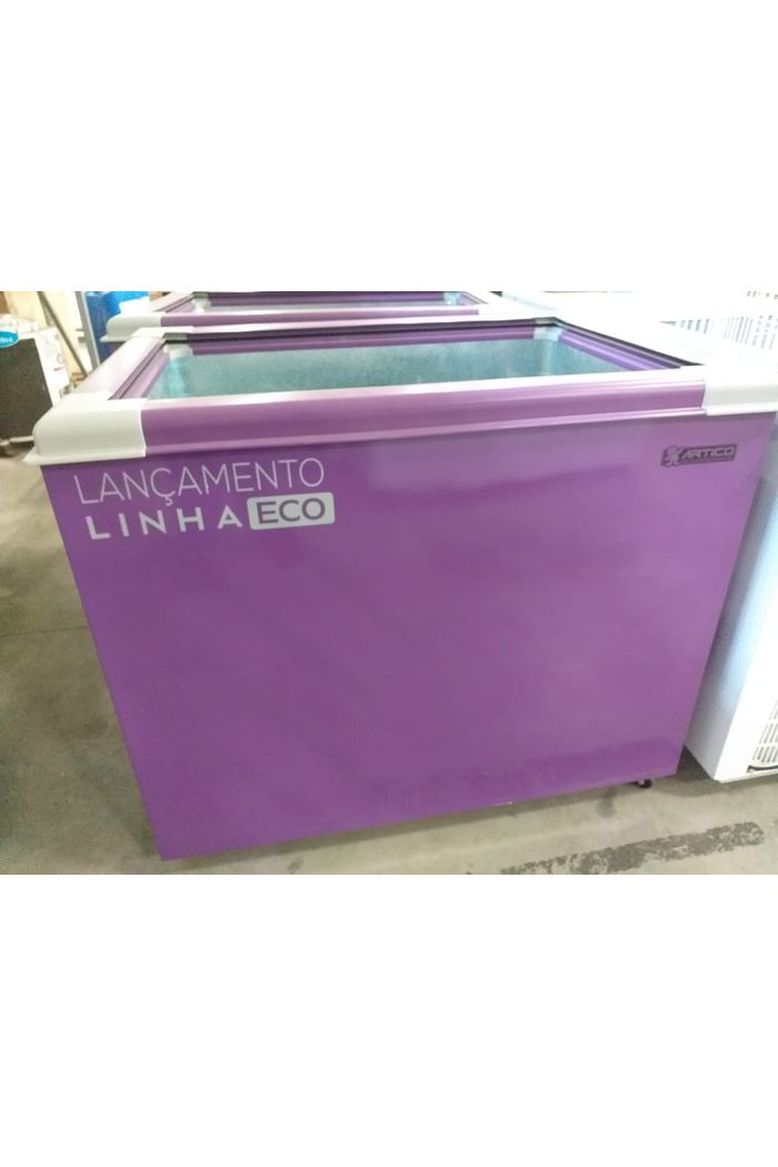 CONGELADOR FREEZER EXPOSITOR VITRINE ECO 250 .T. 127V PURPURA CAP EQUIV 310 LT