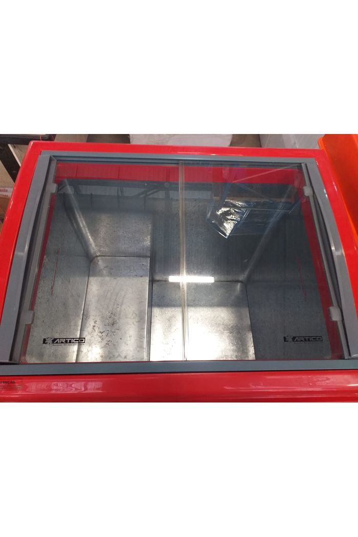 CONGELADOR FREEZER EXPOSITOR VITRINE SHOW SC 224 220V VERMELHO CAP EQUIV 300 LT - SLIM