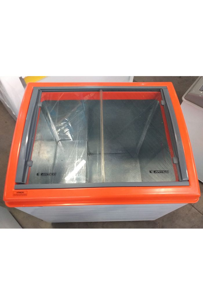 CONGELADOR FREEZER EXPOSITOR VITRINE SHOW SC 224 127V LARANJA CAP EQUIV 300 LT - SLIM C/ LED