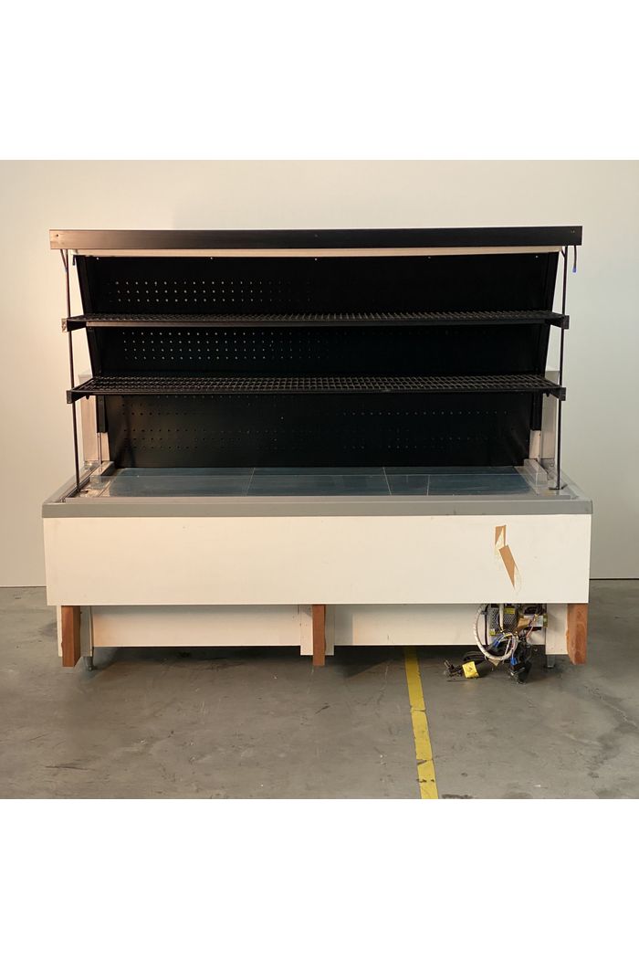 VITRINE SHOW REFRIGERADA RETA SEMI-ABERTA - VSRR-169A-R - PERFIL PRETO