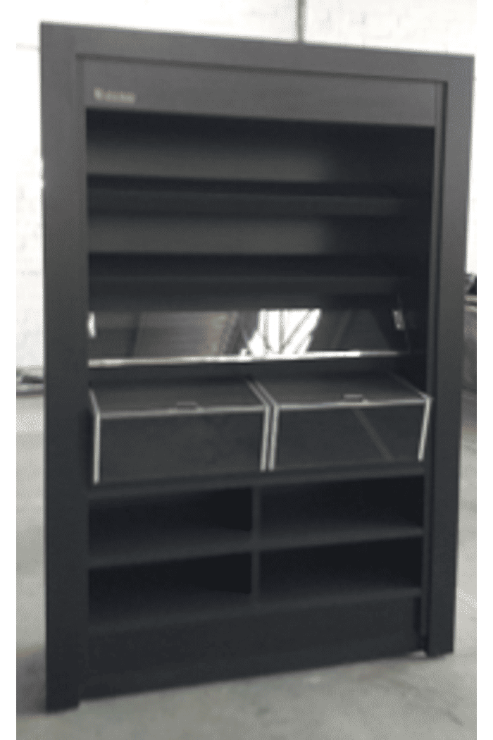 PAREDE DIVISORIA COM BOX DE PÃO E 2 PORTAS BASCULANTE