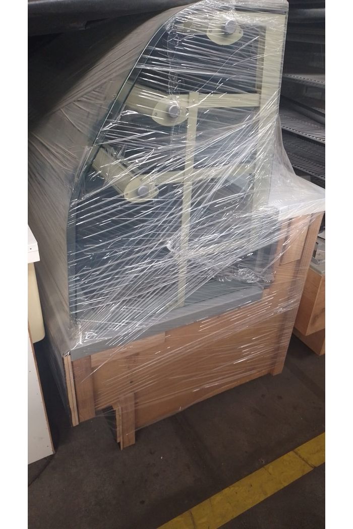 VITRINE SHOW NEUTRA 130 VIDRO CURVO