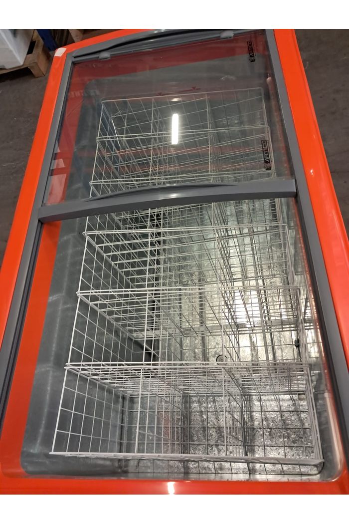 CONGELADOR FREEZER EXPOSITOR VITRINE SHOW SC 324 220V LARANJA CAP EQUIV 400 LT - SLIM C/ CESTA C/ LED