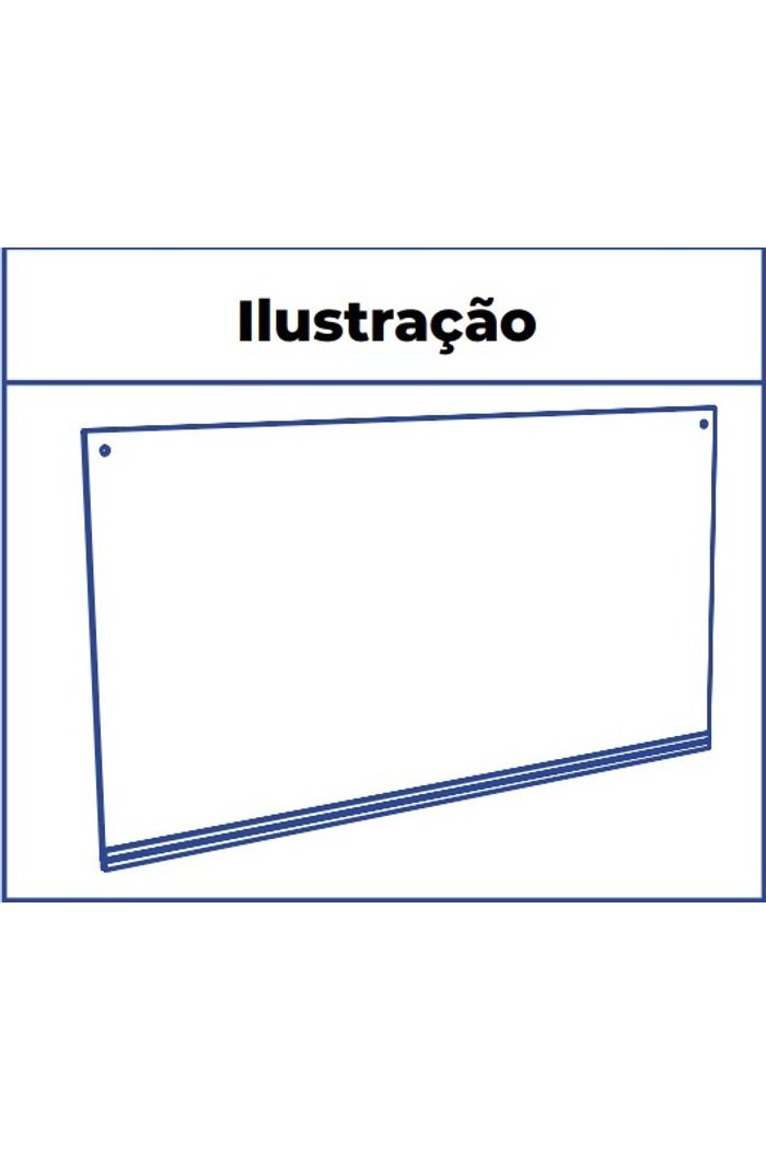 VIDRO INCOLOR 6MM TEMP. RETO 1288 X 427 2 FUROS - FRONTAL SC 424