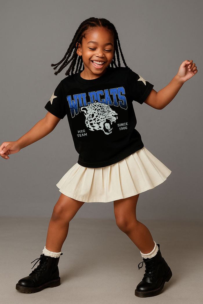 T-SHIRT INFANTIL PRETA WILD CATS