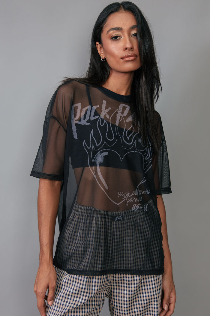 T-SHIRT VINTAGE DE TULE ROCK PARTY