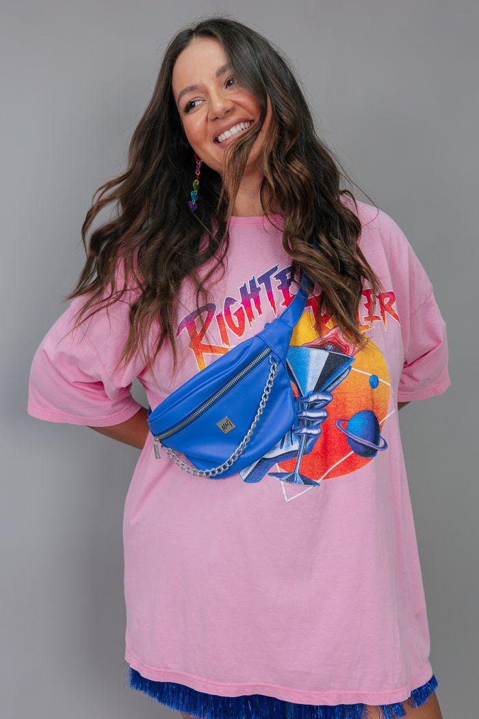 POCHETE AZUL COM CORRENTE