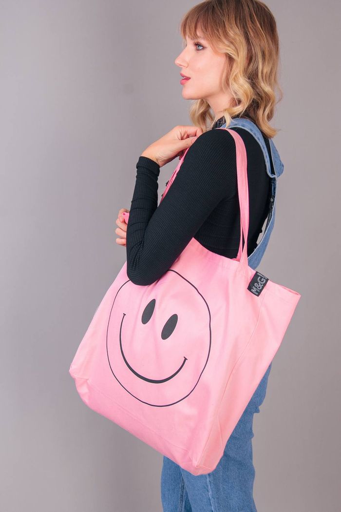 BOLSA ECOBAG GRANDE ROSA SMILE