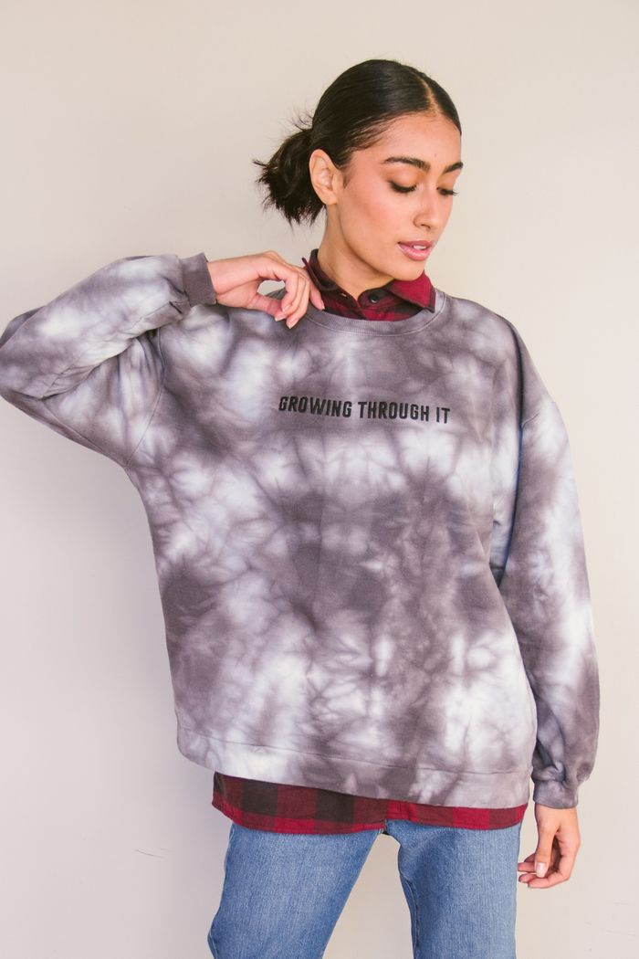 CASACO DE MOLETOM TIE DYE BORDADO GROWING