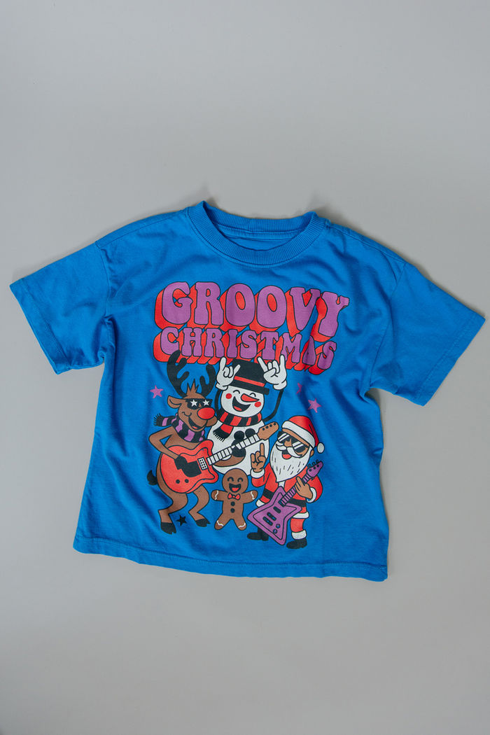 CAMISETA T-SHIRT INFANTIL AZUL GROOVY