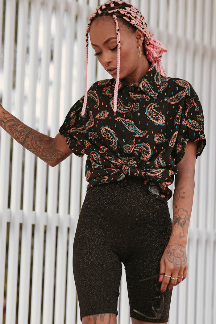 BERMUDA BIKER DE BRILHO