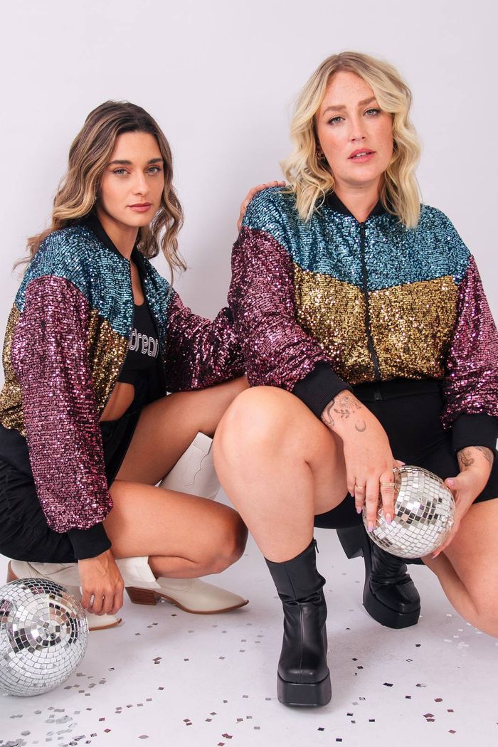 JAQUETA BOMBER DE PAETÊ BRILHO