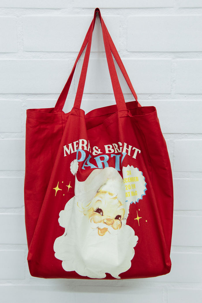 BOLSA GRANDE ECOBAG VERMELHA MERRY & BRIGHT