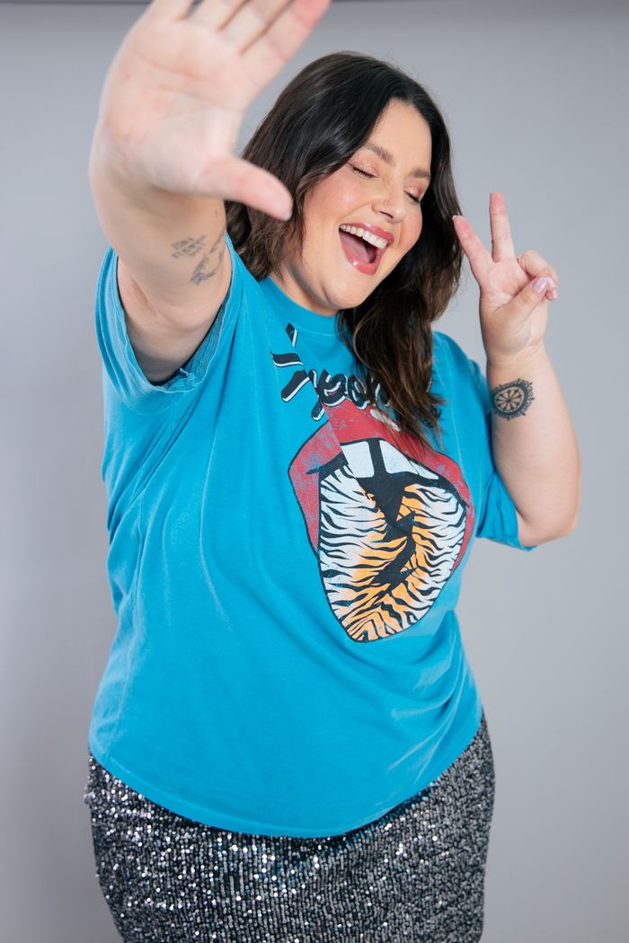 T-SHIRT VINTAGE AZUL AWESOME