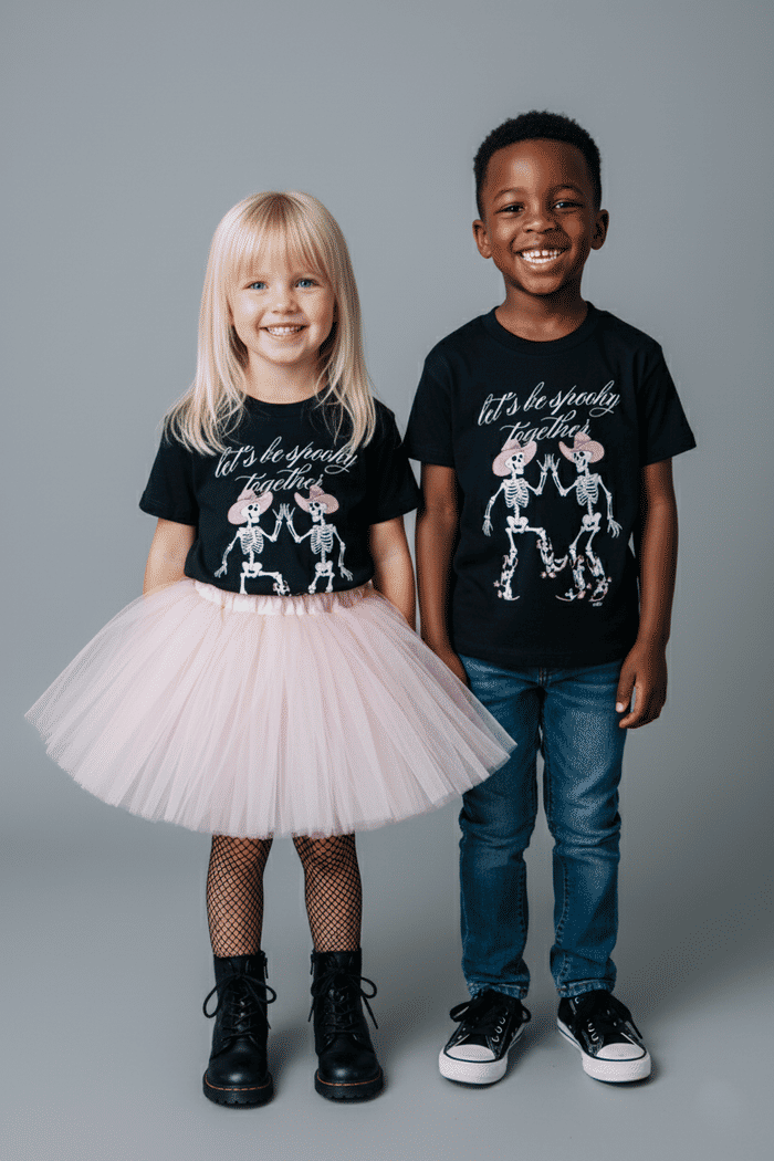 T-SHIRT INFANTIL PRETA  SPOOKY