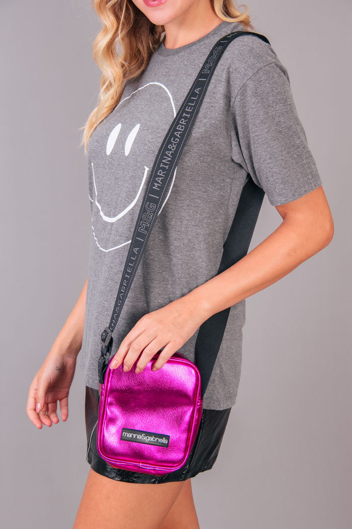 SHOULDER BAG METALIZADA ROSA
