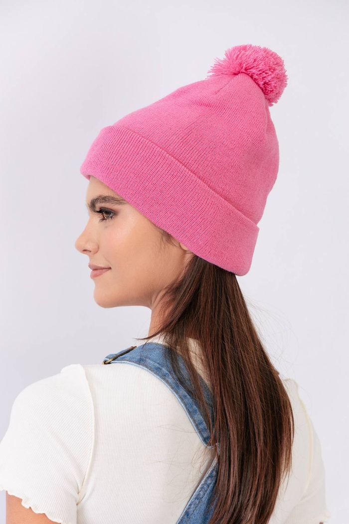 GORRO ROSA COM POMPOM