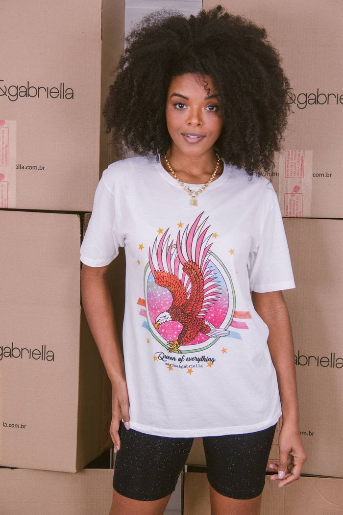 T-SHIRT BOYFRIEND OFF WHITE QUEEN OF