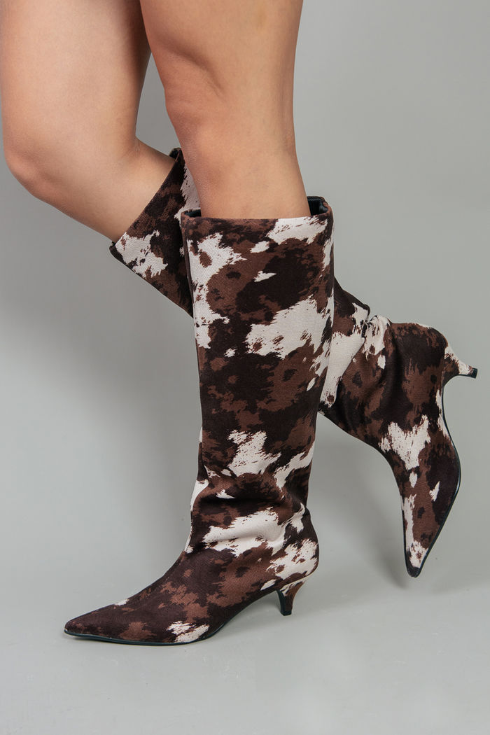 BOTA CAMUFLADA COW PRINT