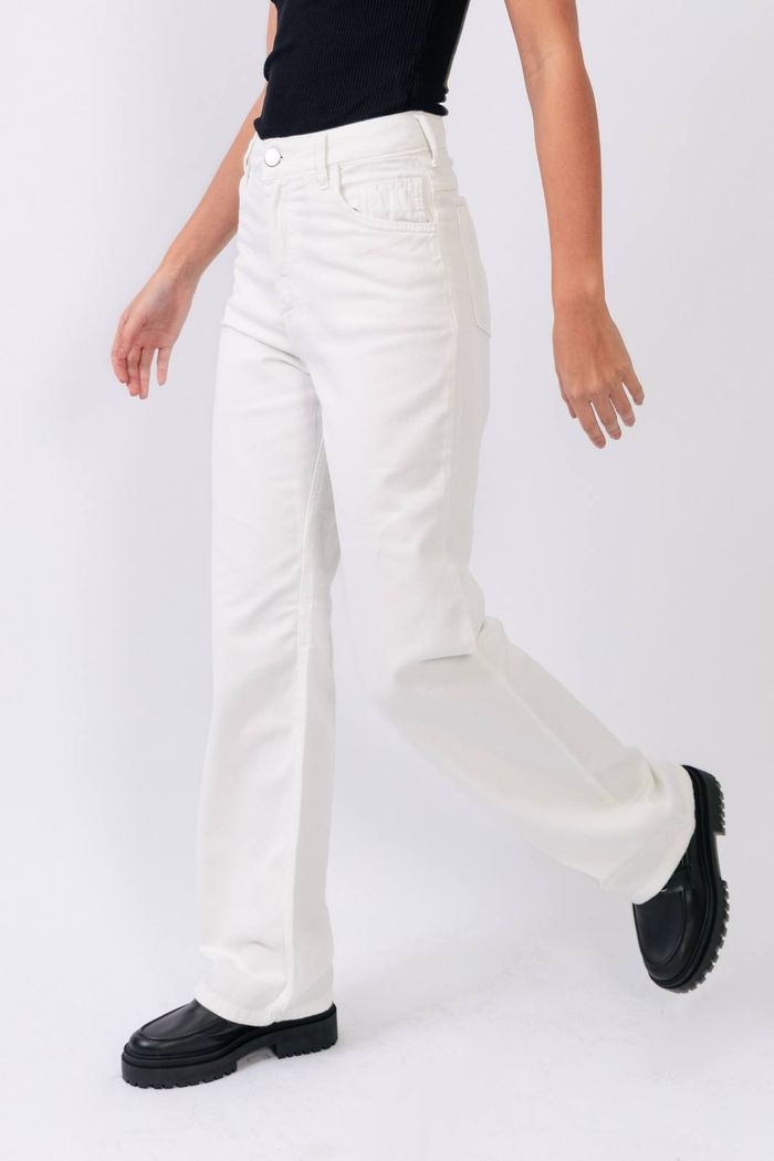 CALÇA SARJA WIDE OFF WHITE