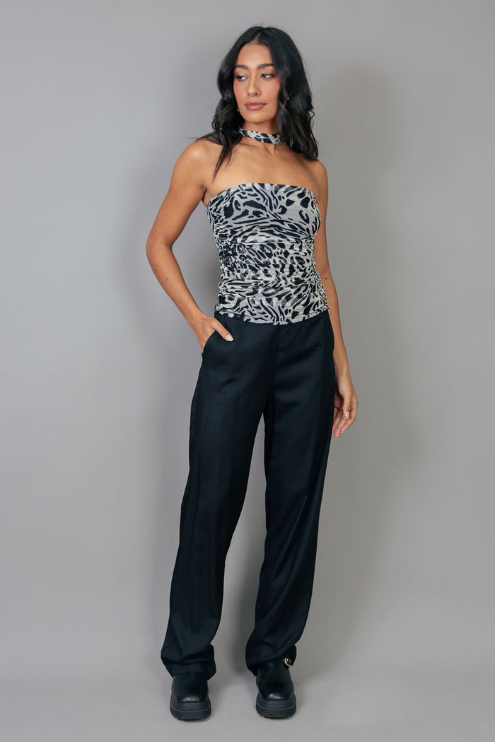 CALÇA RETA ALFAIATARIA PRETA