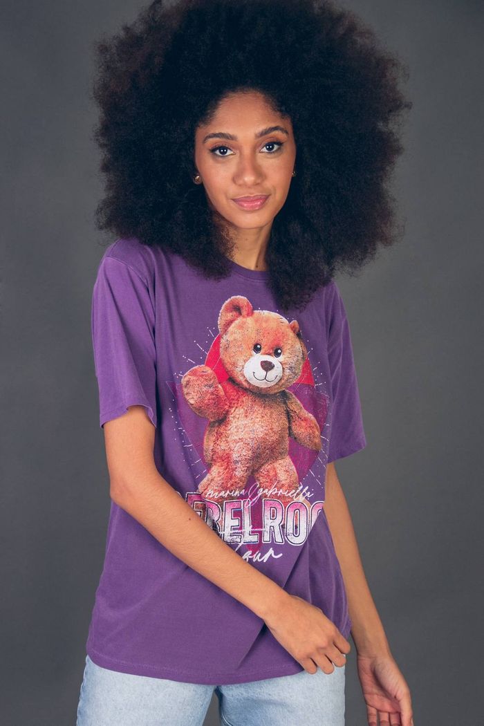 T-SHIRT BOYFRIEND ROXO REBEL