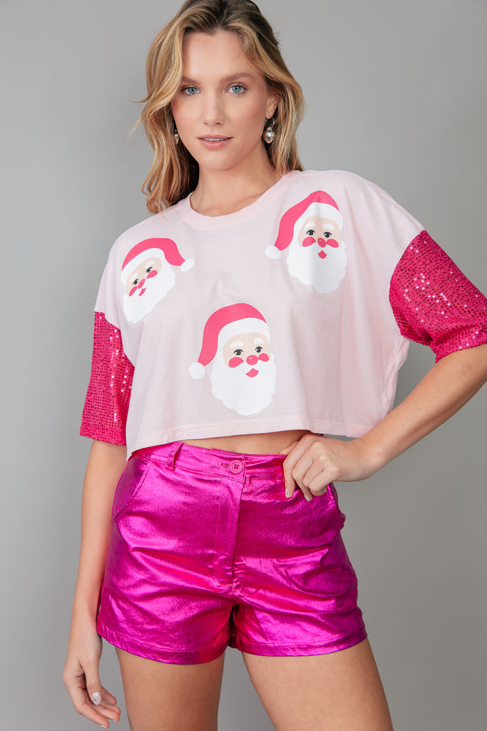 SHORT HOT PANT RESINADO PINK