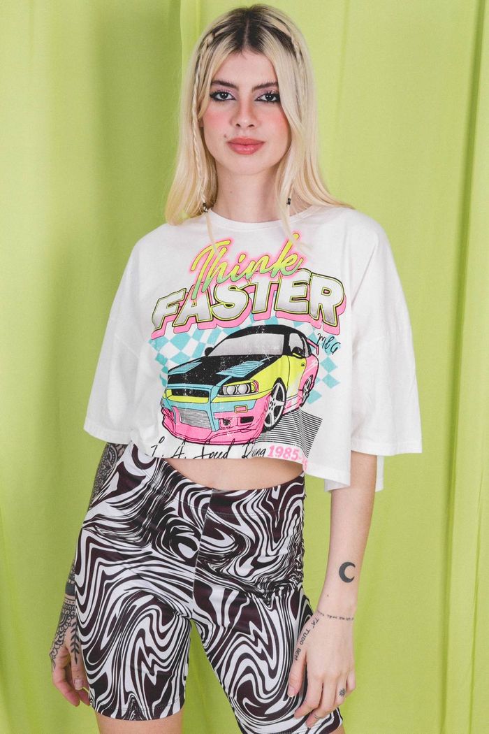 CROPPED OFF WHITE THINK FASTER