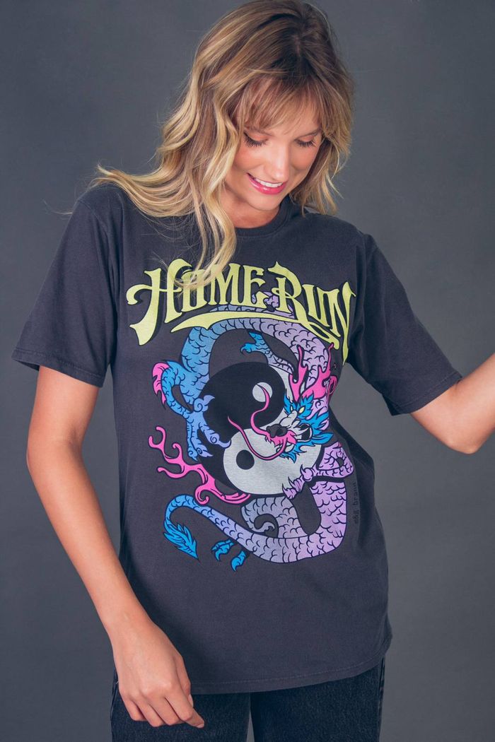 T-SHIRT BOYFRIEND PRETA CORASTONE HOME RUN