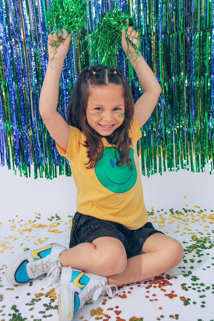 T-SHIRT INFANTIL AMARELA SMILE