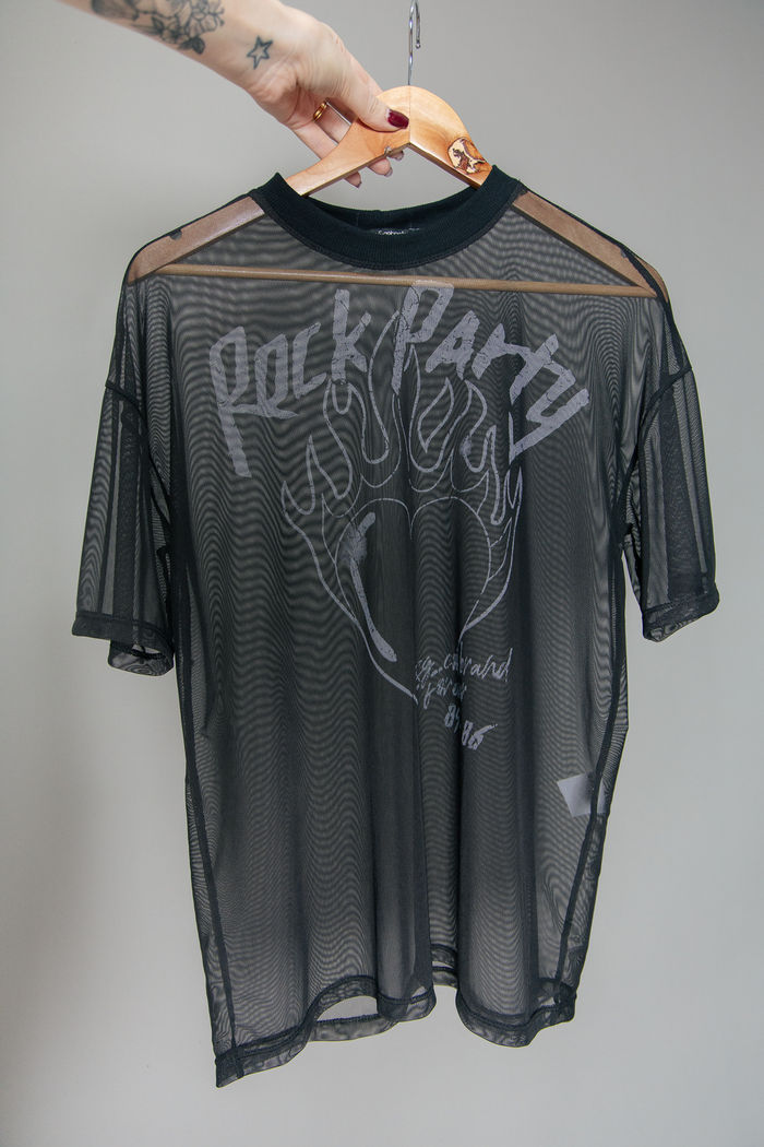 T-SHIRT VINTAGE DE TULE ROCK PARTY