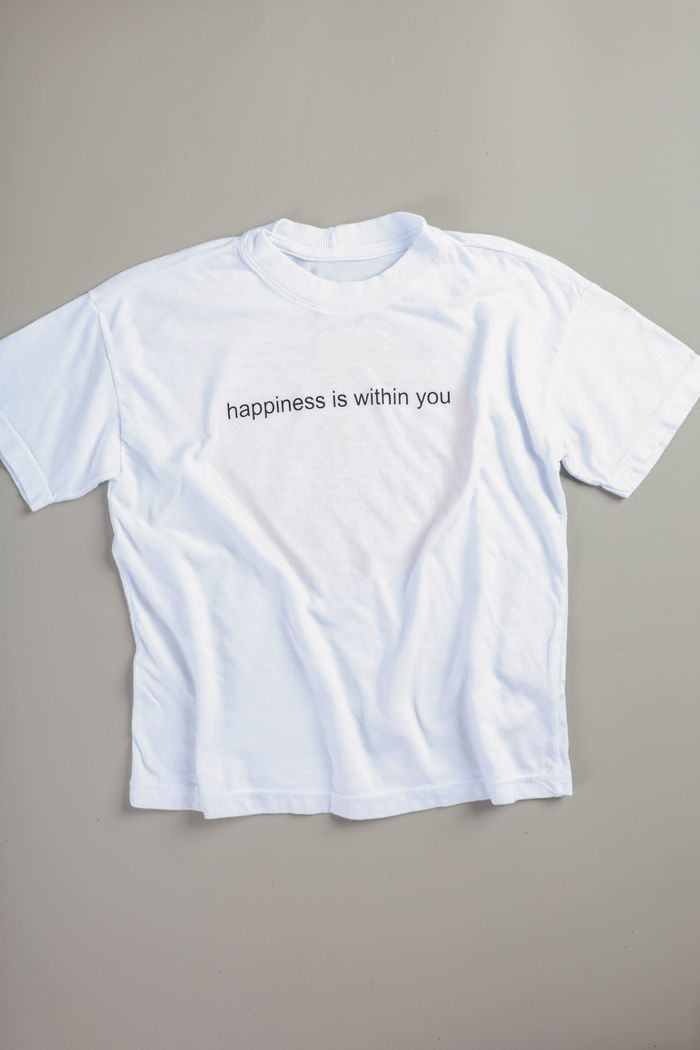 T-SHIRT INFANTIL BRANCA COM SMILE COSTA